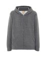 Hooded Sweater JHK Unisex Full Zip Fuji Dark Grey Melange
